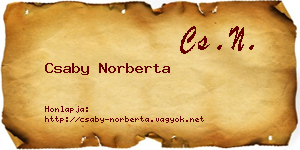Csaby Norberta névjegykártya