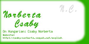norberta csaby business card